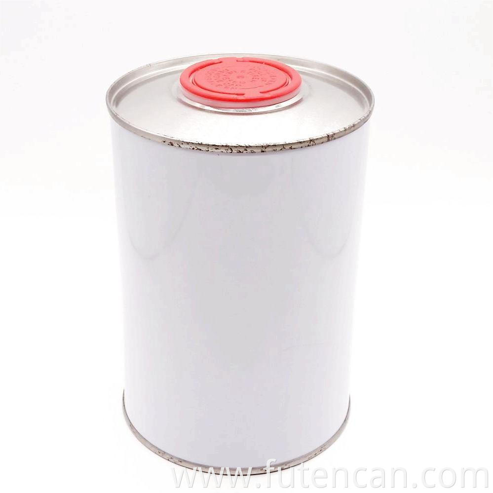 1L round tin can